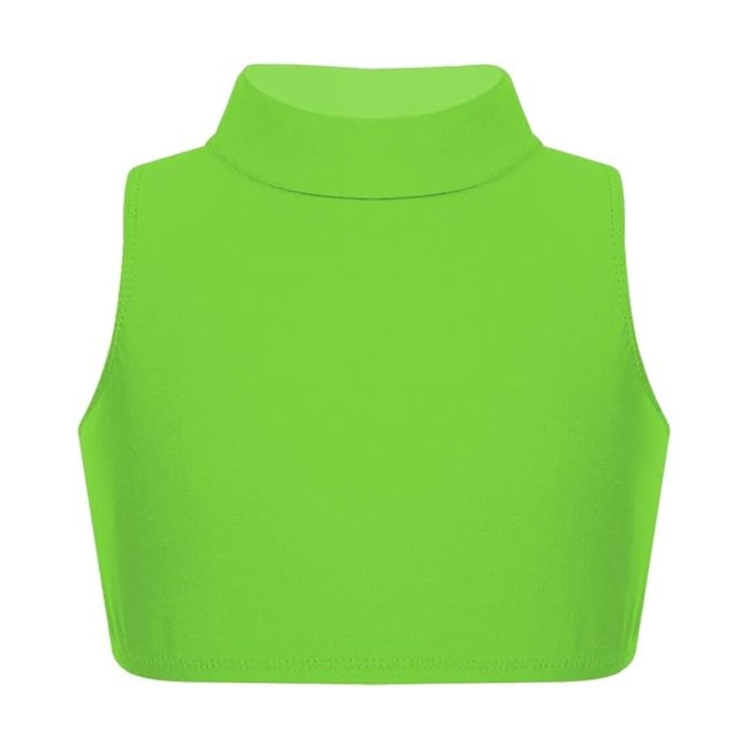 LUXE DIVA Girls Gymnastics Crop Tops - LUXE DIVALUXE DIVA Girls Gymnastics Crop TopsGymnastics Crop TopsLUXE DIVALUXE DIVASLPNCropTopNGreen5-6LUXE DIVA Girls Gymnastics Crop Tops5 - 6 YearsNeon Green