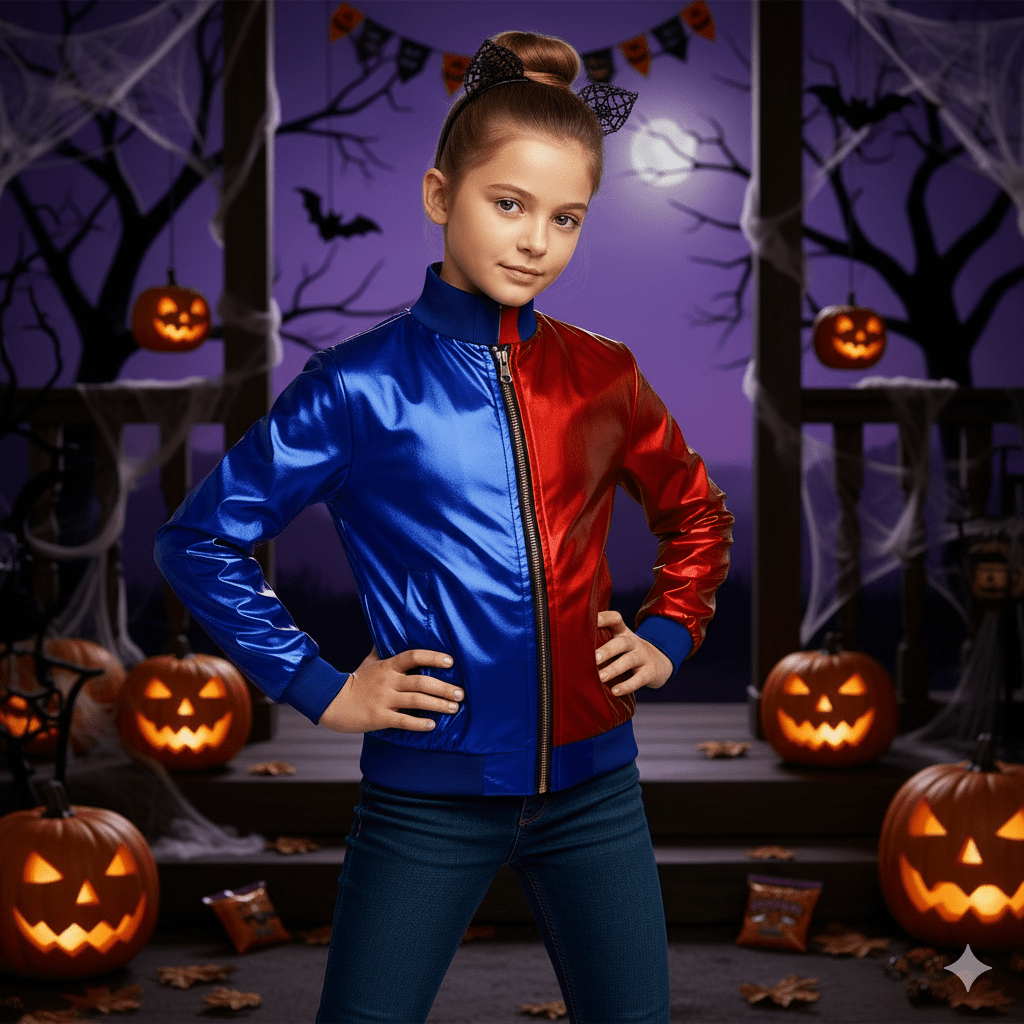 LUXE DIVA Girls Kids Halloween Crop Top Hot Pants Leggings Vest & Skirt Fancy Dress Set - LUXE DIVALUXE DIVA Girls Kids Halloween Crop Top Hot Pants Leggings Vest & Skirt Fancy Dress SetLUXE DIVALUXE DIVAJacketRed&Blue3-4LUXE DIVA Girls Kids Halloween Crop Top Hot Pants Leggings Vest & Skirt Fancy Dress Set3-4 yearsRed and Blue Jacket