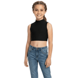 LUXE DIVA Girls Mock Neck Crop Top for Dance & Sports - LUXE DIVALUXE DIVA Girls Mock Neck Crop Top for Dance & SportsLUXE DIVALUXE DIVASLPMcropTopBlack3-4LUXE DIVA Girls Mock Neck Crop Top for Dance & Sports3-4 yearsBlack
