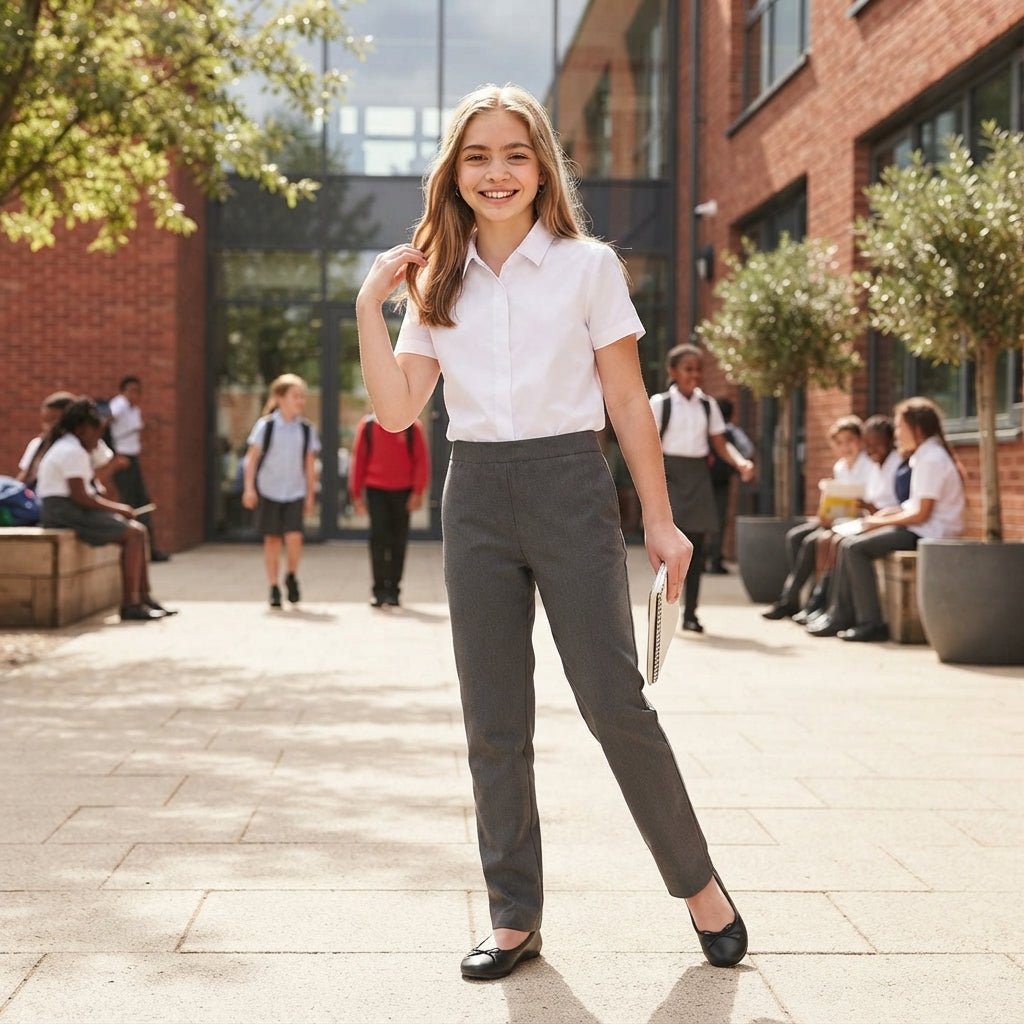 LUXE DIVA Girls Pull Up School Trousers Uniform Half Elasticated Heart Pendant - LUXE DIVALUXE DIVA Girls Pull Up School Trousers Uniform Half Elasticated Heart PendantLUXE DIVALUXE DIVAHalffElsHeartTrouserNavy2-3LUXE DIVA Girls Pull Up School Trousers Uniform Half Elasticated Heart Pendant2-3 yearsNavy