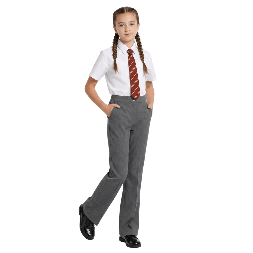 LUXE DIVA Girls School Bootcut Trousers - LUXE DIVALUXE DIVA Girls School Bootcut TrousersSchool Bootcut TrousersLUXE DIVALUXE DIVASchBtcutTrouSlimGrey6-7LUXE DIVA Girls School Bootcut Trousers6-7 YearsGray