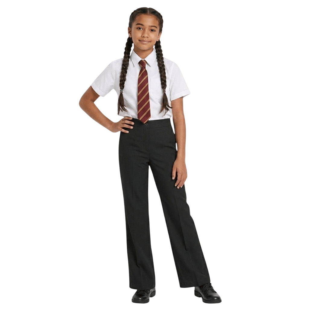 LUXE DIVA Girls School Bootcut Trousers - LUXE DIVALUXE DIVA Girls School Bootcut TrousersSchool Bootcut TrousersLUXE DIVALUXE DIVASchBtcutTrouSlimBlk6-7LUXE DIVA Girls School Bootcut Trousers6-7 YearsBlack