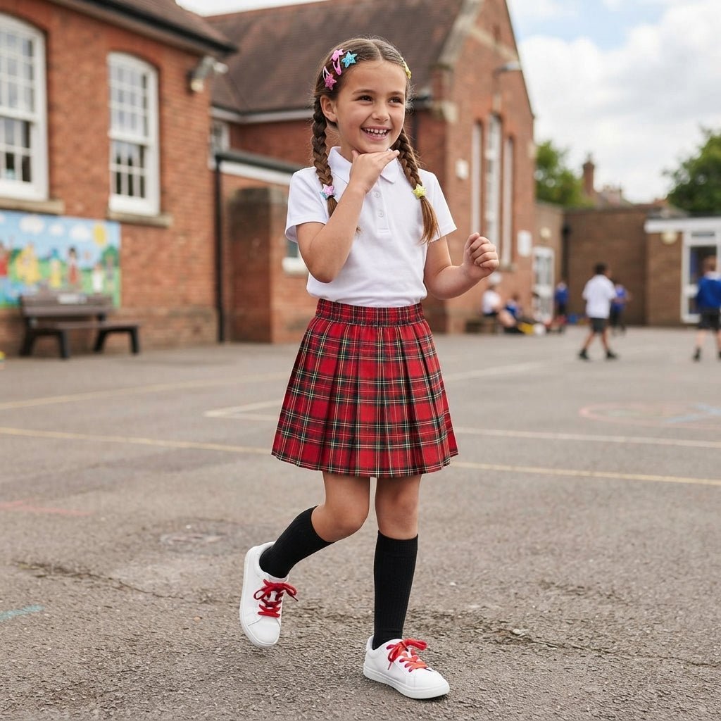 LUXE DIVA Girls Tartan School Uniform Skirt Box Pleated Fully Elasticated Ages 2–18 - LUXE DIVALUXE DIVA Girls Tartan School Uniform Skirt Box Pleated Fully Elasticated Ages 2–18LUXE DIVALUXE DIVABoxPleatTarRed2-3LUXE DIVA Girls Tartan School Uniform Skirt Box Pleated Fully Elasticated Ages 2–182-3 yearsRed
