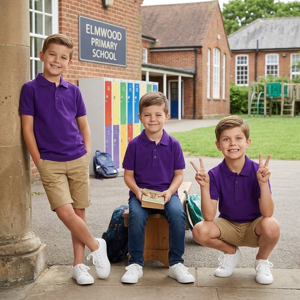 luxe diva kids Summer Short Sleeve School T-Shirts - LUXE DIVAluxe diva kids Summer Short Sleeve School T-ShirtsLUXE DIVALUXE DIVAPx3PoloTshirtPurple3-4luxe diva kids Summer Short Sleeve School T-Shirts3-4 YearsPack of 3 Purple