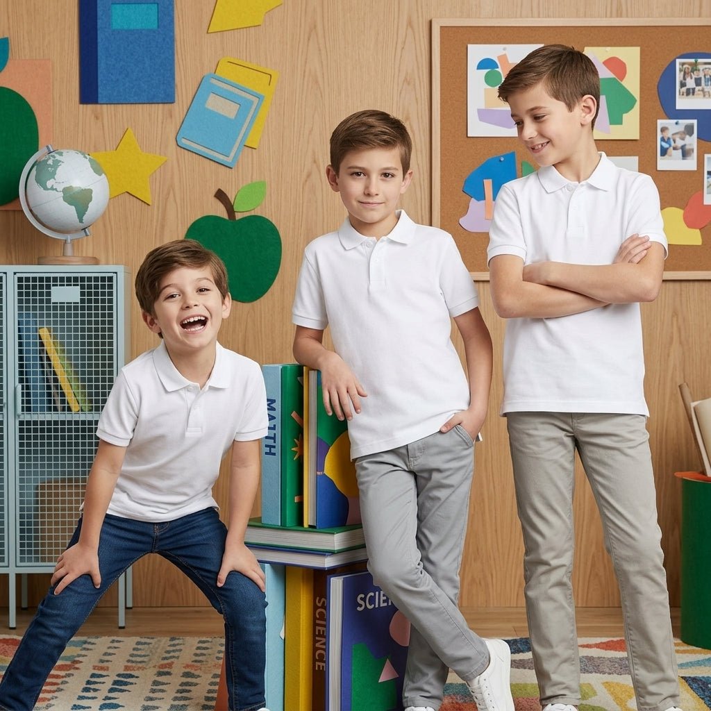 luxe diva kids Summer Short Sleeve School T-Shirts - LUXE DIVAluxe diva kids Summer Short Sleeve School T-ShirtsLUXE DIVALUXE DIVAPx3PoloTshirtWhite3-4luxe diva kids Summer Short Sleeve School T-Shirts3-4 YearsPack of3 WHite