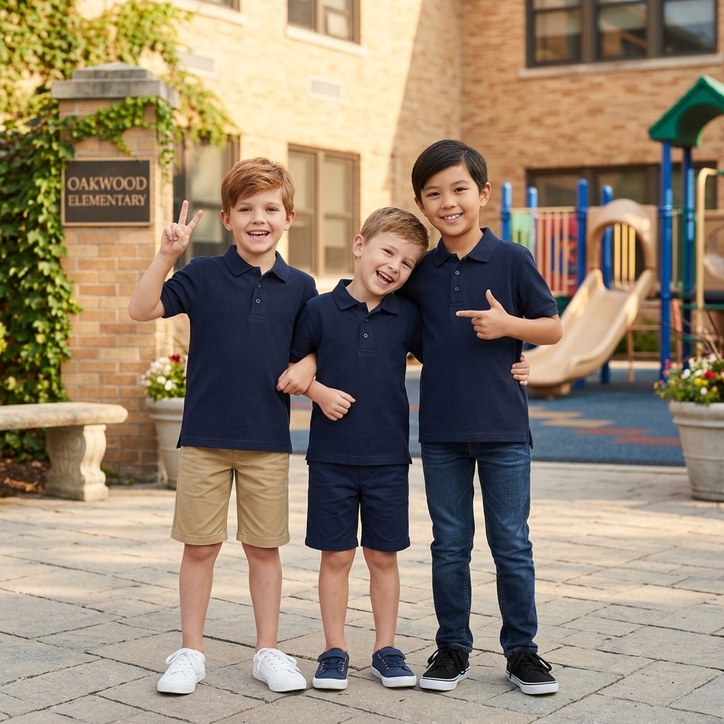 luxe diva kids Summer Short Sleeve School T-Shirts - LUXE DIVAluxe diva kids Summer Short Sleeve School T-ShirtsLUXE DIVALUXE DIVAPx3PoloTshirtNavy3-4luxe diva kids Summer Short Sleeve School T-Shirts3-4 YearsPack of 3 Navy