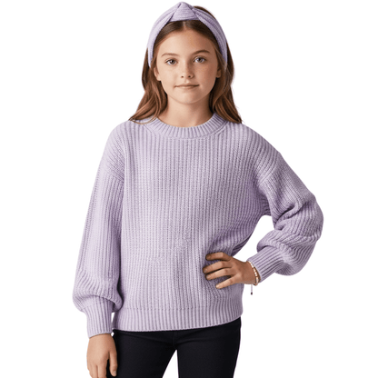 LUXE DIVA Kids Unisex Chunky Fisherman Knit Jumper – Girls Boys Long Sleeve Warm Winter Pullover Sweater – Soft Thick Cable Knit Knitwear - LUXE DIVALUXE DIVA Kids Unisex Chunky Fisherman Knit Jumper – Girls Boys Long Sleeve Warm Winter Pullover Sweater – Soft Thick Cable Knit KnitwearSweaterLUXE DIVALUXE DIVALSFishNetJumpLilac7-8LUXE DIVA Kids Unisex Chunky Fisherman Knit Jumper – Girls Boys Long Sleeve Warm Winter Pullover Sweater – Soft Thick Cable Knit Knitwear7 - 8 YearsLilac