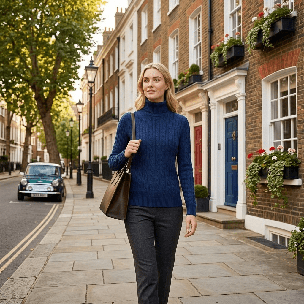 LUXE DIVA Ladies Polo Neck Jumper Womens Cable Knit Long Sleeve Cosy Winter Pullover Sweater UK - LUXE DIVALUXE DIVA Ladies Polo Neck Jumper Womens Cable Knit Long Sleeve Cosy Winter Pullover Sweater UKsweaterLUXE DIVALUXE DIVAWomenLSPNCablJumpNvySMLUXE DIVA Ladies Polo Neck Jumper Womens Cable Knit Long Sleeve Cosy Winter Pullover Sweater UKSMNavy