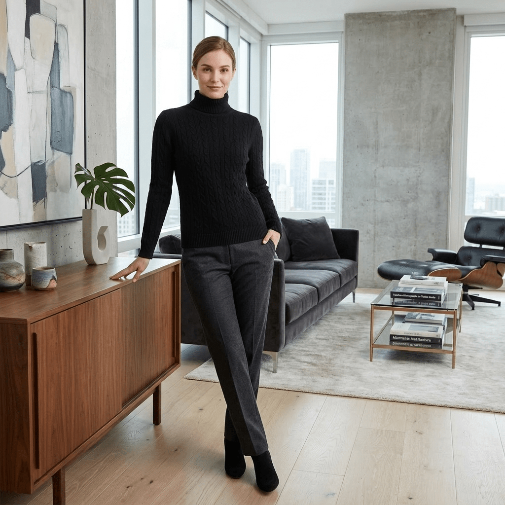 LUXE DIVA Ladies Polo Neck Jumper Womens Cable Knit Long Sleeve Cosy Winter Pullover Sweater UK - LUXE DIVALUXE DIVA Ladies Polo Neck Jumper Womens Cable Knit Long Sleeve Cosy Winter Pullover Sweater UKsweaterLUXE DIVALUXE DIVAWomenLSPNCablJumpBlkSMLUXE DIVA Ladies Polo Neck Jumper Womens Cable Knit Long Sleeve Cosy Winter Pullover Sweater UKSMBlack