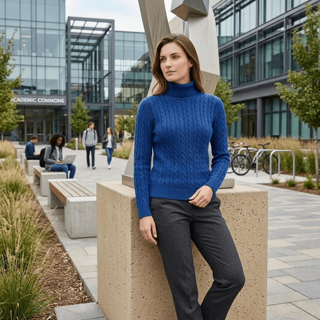 LUXE DIVA Ladies Polo Neck Jumper Womens Cable Knit Long Sleeve Cosy Winter Pullover Sweater UK - LUXE DIVALUXE DIVA Ladies Polo Neck Jumper Womens Cable Knit Long Sleeve Cosy Winter Pullover Sweater UKsweaterLUXE DIVALUXE DIVAWomenLSPNCablJumpRblueSMLUXE DIVA Ladies Polo Neck Jumper Womens Cable Knit Long Sleeve Cosy Winter Pullover Sweater UKSMRoyal Blue