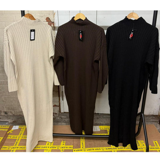 LUXE DIVA LADIES TURTLE HIGH FUNNEL NECK LONG MAXI LENGTH KNITTED DRESS - LUXE DIVALUXE DIVA LADIES TURTLE HIGH FUNNEL NECK LONG MAXI LENGTH KNITTED DRESSMaxi DressLUXE DIVALUXE DIVALSPNKnitMaxiDresBrown8-14LUXE DIVA LADIES TURTLE HIGH FUNNEL NECK LONG MAXI LENGTH KNITTED DRESS8 - 14 One SIzeBrown