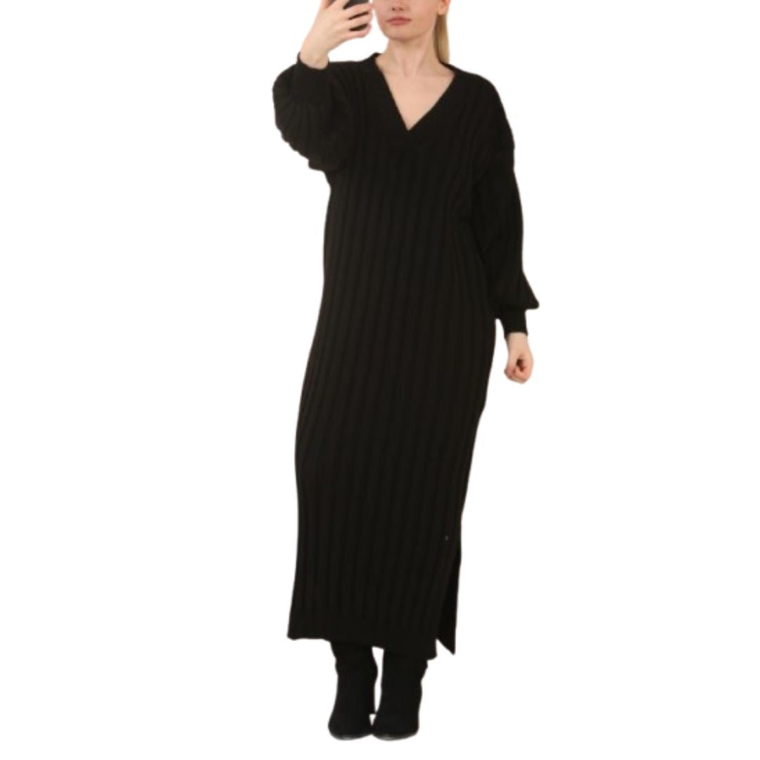 LUXE DIVA LADIES V Neck HIGH FUNNEL NECK LONG MAXI LENGTH KNITTED DRESS NOW IN STOCK - LUXE DIVALUXE DIVA LADIES V Neck HIGH FUNNEL NECK LONG MAXI LENGTH KNITTED DRESS NOW IN STOCKMaxi DressLUXE DIVALUXE DIVALSVNKnitMaxiDresBlk8-14LUXE DIVA LADIES V Neck HIGH FUNNEL NECK LONG MAXI LENGTH KNITTED DRESS NOW IN STOCKOne Size 8 - 14Black