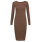 LUXE DIVA Ladies Womens Long Sleeve Stretch Jersey Bodycon Printed MIDI Dress Plus Size - LUXE DIVALUXE DIVA Ladies Womens Long Sleeve Stretch Jersey Bodycon Printed MIDI Dress Plus SizeBodyconLUXE DIVALUXE DIVALSRNMidiDresBrownSMLUXE DIVA Ladies Womens Long Sleeve Stretch Jersey Bodycon Printed MIDI Dress Plus SizeSMBrown