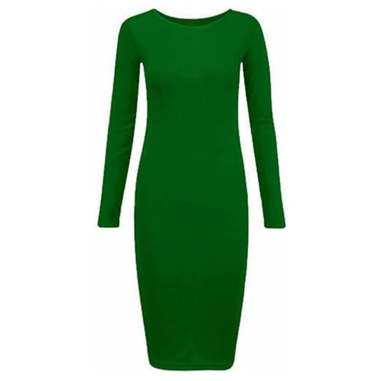 LUXE DIVA Ladies Womens Long Sleeve Stretch Jersey Bodycon Printed MIDI Dress Plus Size - LUXE DIVALUXE DIVA Ladies Womens Long Sleeve Stretch Jersey Bodycon Printed MIDI Dress Plus SizeBodyconLUXE DIVALUXE DIVALSRNMidiDresBGreenSMLUXE DIVA Ladies Womens Long Sleeve Stretch Jersey Bodycon Printed MIDI Dress Plus SizeSMbottle green