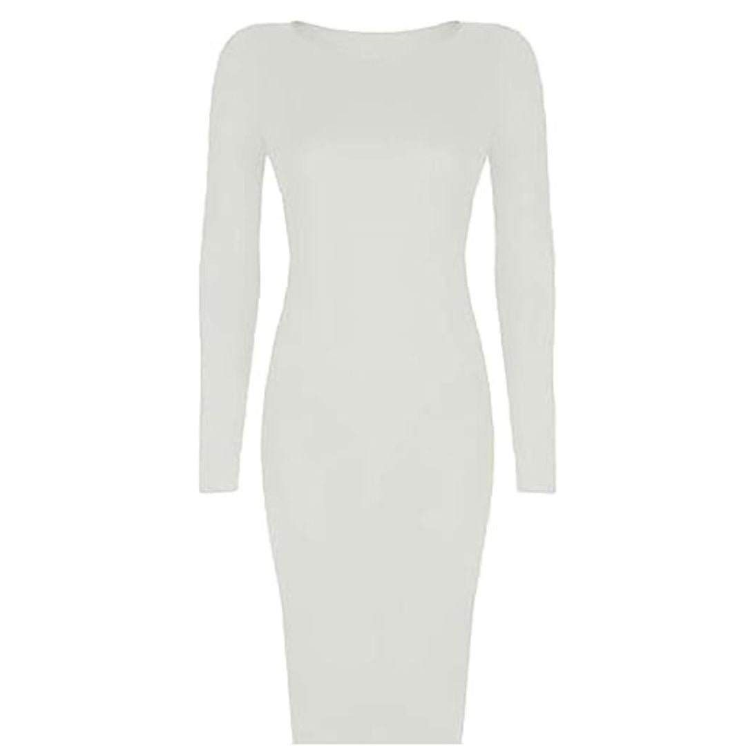 LUXE DIVA Ladies Womens Long Sleeve Stretch Jersey Bodycon Printed MIDI Dress Plus Size - LUXE DIVALUXE DIVA Ladies Womens Long Sleeve Stretch Jersey Bodycon Printed MIDI Dress Plus SizeBodyconLUXE DIVALUXE DIVALSRNMidiDresCreamSMLUXE DIVA Ladies Womens Long Sleeve Stretch Jersey Bodycon Printed MIDI Dress Plus SizeSMcream