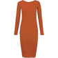 LUXE DIVA Ladies Womens Long Sleeve Stretch Jersey Bodycon Printed MIDI Dress Plus Size - LUXE DIVALUXE DIVA Ladies Womens Long Sleeve Stretch Jersey Bodycon Printed MIDI Dress Plus SizeBodyconLUXE DIVALUXE DIVALSRNMidiDresRustSMLUXE DIVA Ladies Womens Long Sleeve Stretch Jersey Bodycon Printed MIDI Dress Plus SizeSMRust