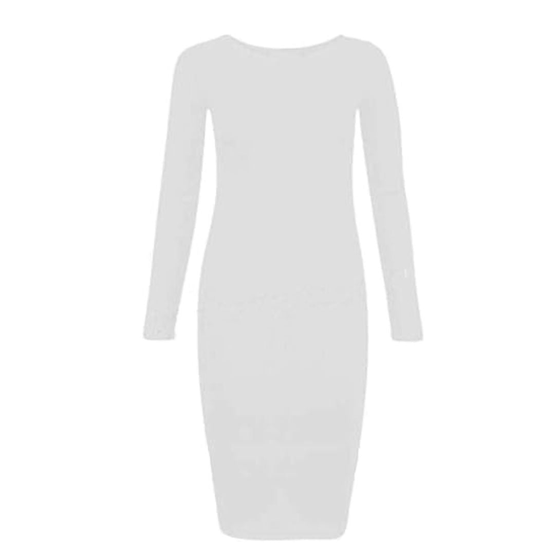 LUXE DIVA Ladies Womens Long Sleeve Stretch Jersey Bodycon Printed MIDI Dress Plus Size - LUXE DIVALUXE DIVA Ladies Womens Long Sleeve Stretch Jersey Bodycon Printed MIDI Dress Plus SizeBodyconLUXE DIVALUXE DIVALSRNMidiDresWhiteSMLUXE DIVA Ladies Womens Long Sleeve Stretch Jersey Bodycon Printed MIDI Dress Plus SizeSMWhite