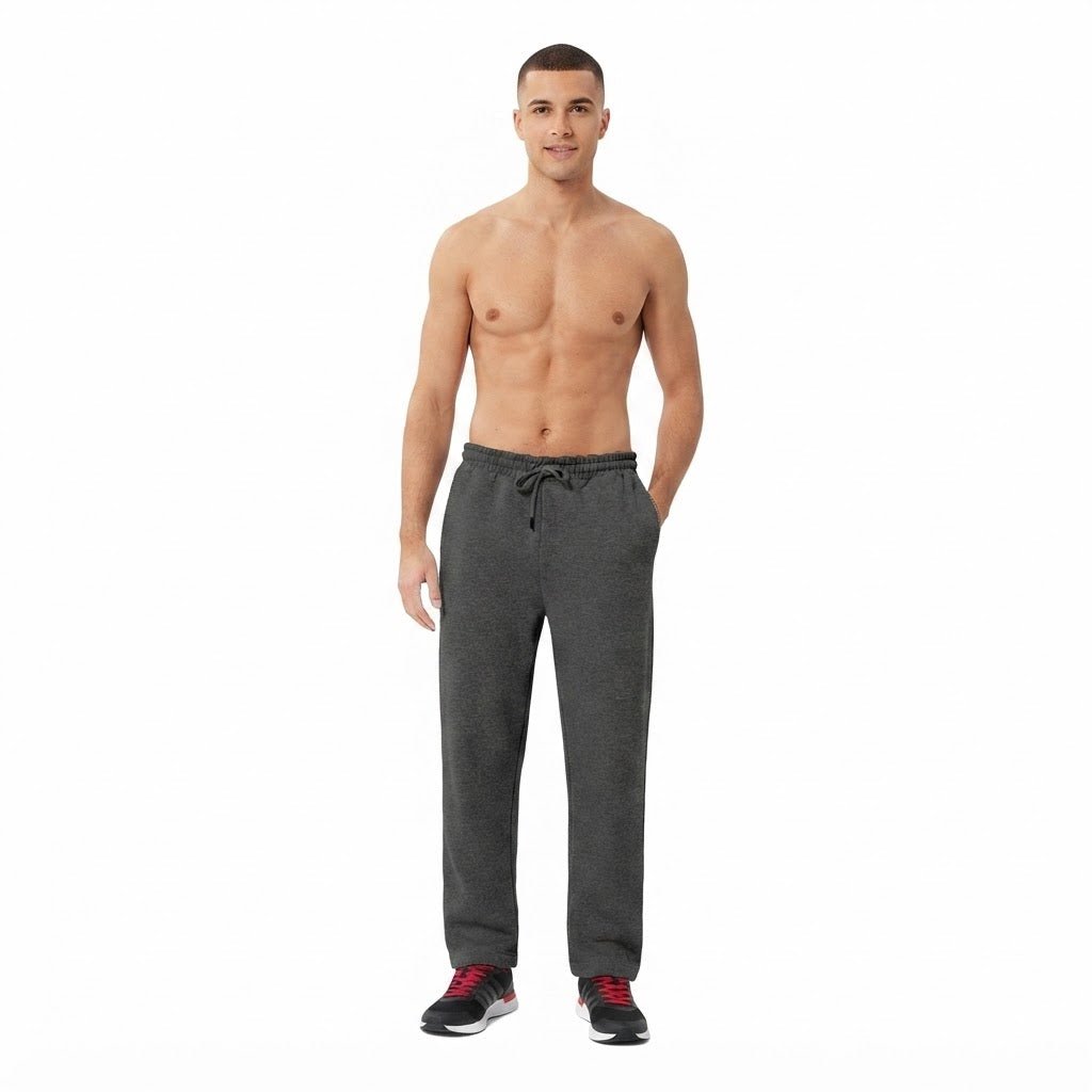 LUXE DIVA Men's Open Hem Joggers with Zip Pockets - LUXE DIVALUXE DIVA Men's Open Hem Joggers with Zip PocketsTrouser Jogger PantsLUXE DIVALUXE DIVAMenOHemTrouCharSLUXE DIVA Men's Open Hem Joggers with Zip PocketsScharcoal