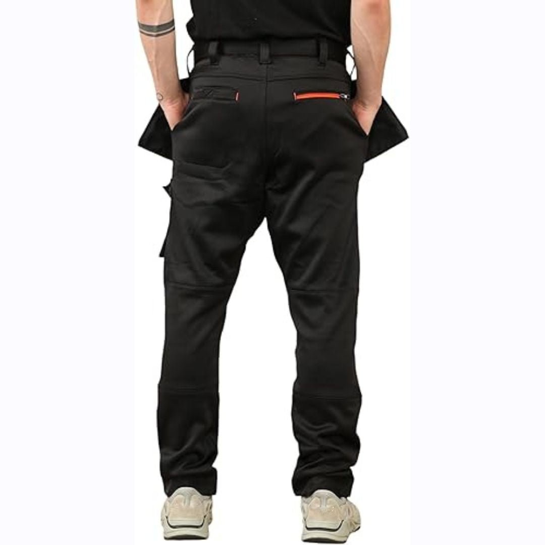 LUXE DIVA Men's Waterproof Softshell Cargo Trouser with Multi Zip Pockets Durable Safety Outdoor Work Wear Bottom Pants - LUXE DIVALUXE DIVA Men's Waterproof Softshell Cargo Trouser with Multi Zip Pockets Durable Safety Outdoor Work Wear Bottom PantsMen’s Pro Work TrousersLUXE DIVALUXE DIVAWorkTrouserBlk30LUXE DIVA Men's Waterproof Softshell Cargo Trouser with Multi Zip Pockets Durable Safety Outdoor Work Wear Bottom Pants30Black