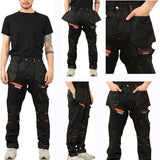 LUXE DIVA Men's Waterproof Softshell Cargo Trouser with Multi Zip Pockets Durable Safety Outdoor Work Wear Bottom Pants - LUXE DIVALUXE DIVA Men's Waterproof Softshell Cargo Trouser with Multi Zip Pockets Durable Safety Outdoor Work Wear Bottom PantsMen’s Pro Work TrousersLUXE DIVALUXE DIVAWorkTrouserBlk30LUXE DIVA Men's Waterproof Softshell Cargo Trouser with Multi Zip Pockets Durable Safety Outdoor Work Wear Bottom Pants30Black