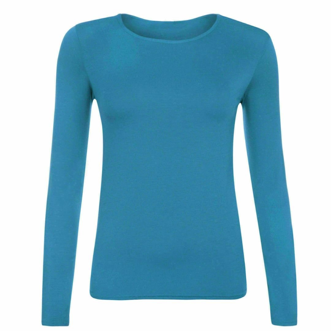 LUXE DIVA New Ladies Long Sleeve Round Neck T-Shirt Top Size 8 - 26 - LUXE DIVALUXE DIVA New Ladies Long Sleeve Round Neck T-Shirt Top Size 8 - 26T shirtsLUXE DIVALUXE DIVALSRNTshirtTurqSMLUXE DIVA New Ladies Long Sleeve Round Neck T-Shirt Top Size 8 - 268 - 10turquoise