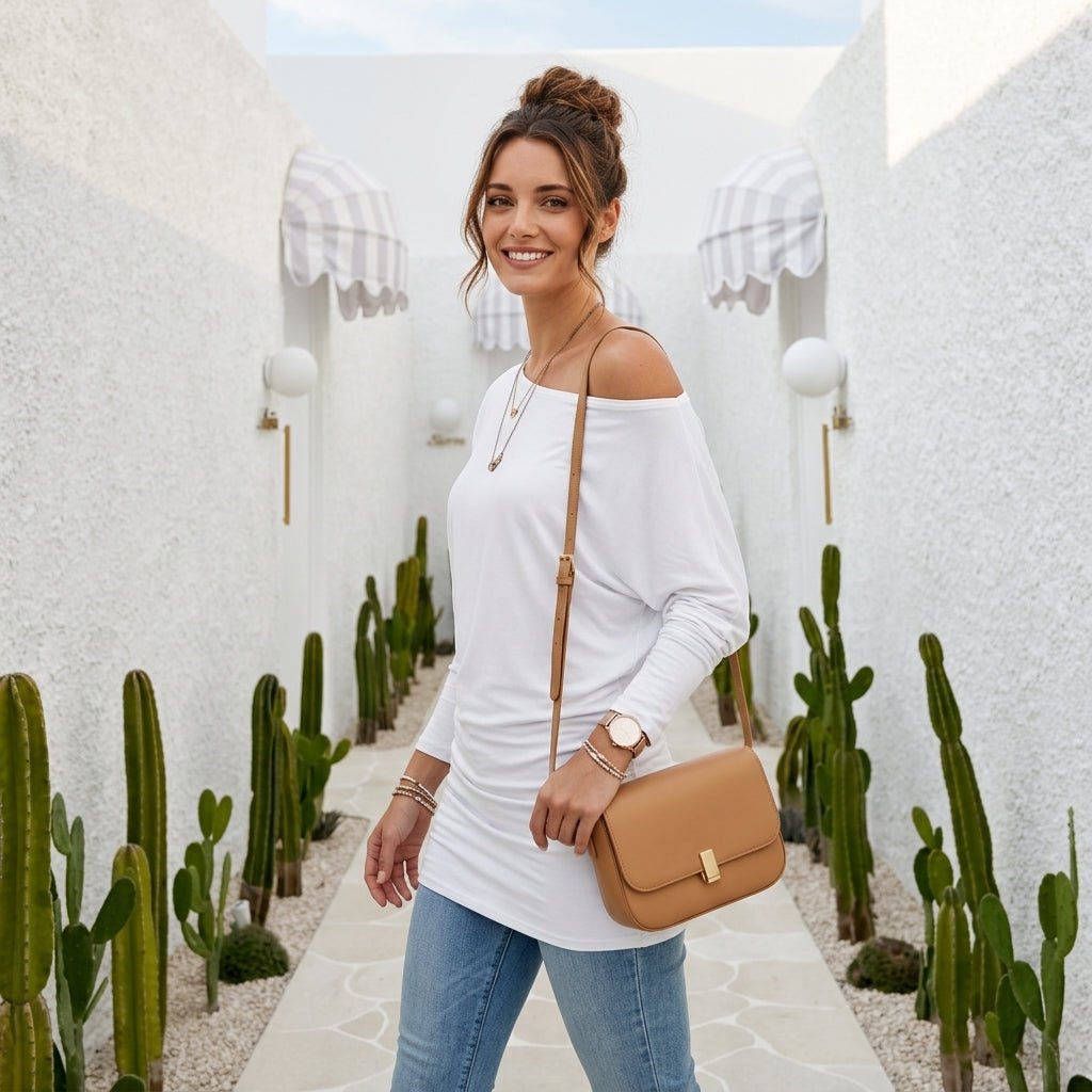 LUXE DIVA Off Shoulder Batwing Top - LUXE DIVALUXE DIVA Off Shoulder Batwing TopLUXE DIVA Off Shoulder Batwing TopLUXE DIVALUXE DIVALSBatWingTopWhiteSMLUXE DIVA Off Shoulder Batwing Top8-10White