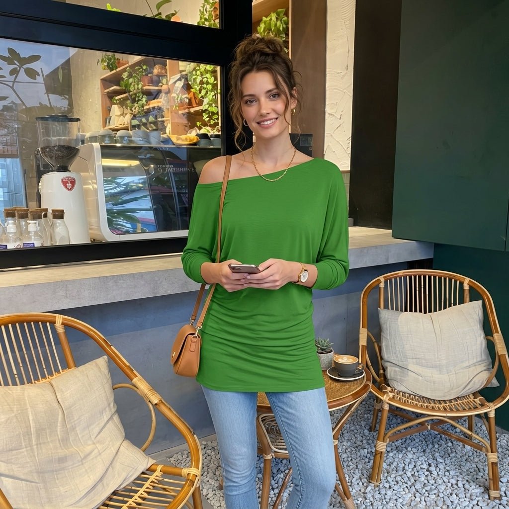 LUXE DIVA Off Shoulder Batwing Top - LUXE DIVALUXE DIVA Off Shoulder Batwing TopLUXE DIVA Off Shoulder Batwing TopLUXE DIVALUXE DIVALSBatWingTopJGreenSMLUXE DIVA Off Shoulder Batwing Top8-10Jade Green