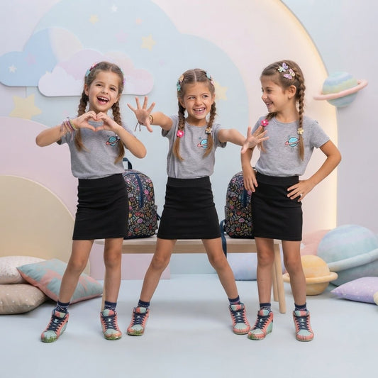 LUXE DIVA Pack of 3 Girls Mini Skirt - LUXE DIVALUXE DIVA Pack of 3 Girls Mini SkirtLUXE DIVA Pack of 3 Girls Mini SkirtLUXE DIVALUXE DIVAPx3BendMiniSkirtBlk5-6LUXE DIVA Pack of 3 Girls Mini Skirt5-6 YearsPack of 3 Black