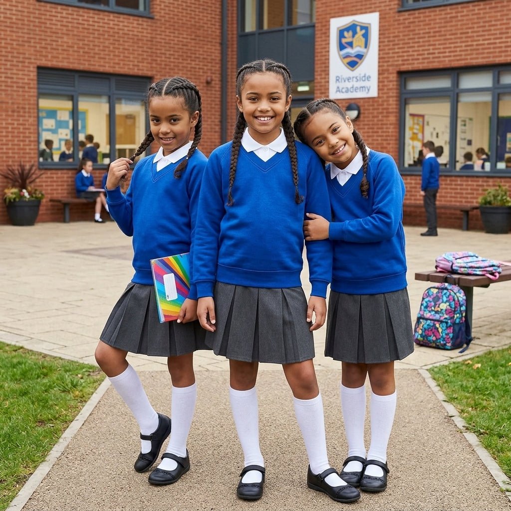 LUXE DIVA PACK OF 3 Jumper Pullover V Neck School Uniform - LUXE DIVALUXE DIVA PACK OF 3 Jumper Pullover V Neck School UniformPullover V NeckLUXE DIVALUXE DIVAPX3GirlLSVNSwtShrtRoyal3-4LUXE DIVA PACK OF 3 Jumper Pullover V Neck School Uniform3-4Pack of 3 Royal