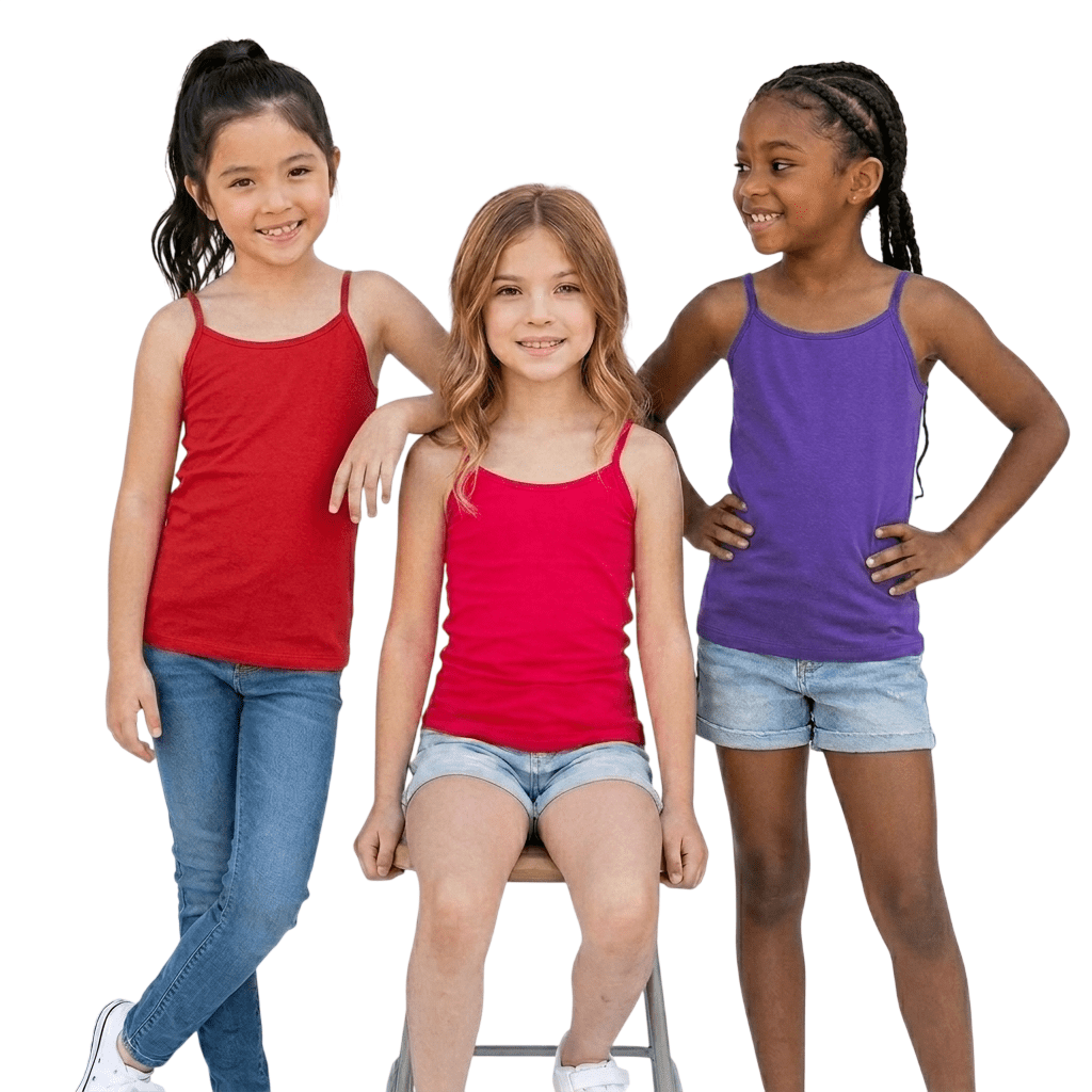 LUXE DIVA Pack of 3 Spaghetti Strap Tank Tops for Girls - LUXE DIVALUXE DIVA Pack of 3 Spaghetti Strap Tank Tops for GirlsPack Of 3LUXE DIVALUXE DIVAFitCamiVestRed-cerise-purple-6LUXE DIVA Pack of 3 Spaghetti Strap Tank Tops for Girls5-6 YearsRed-cerise-purple