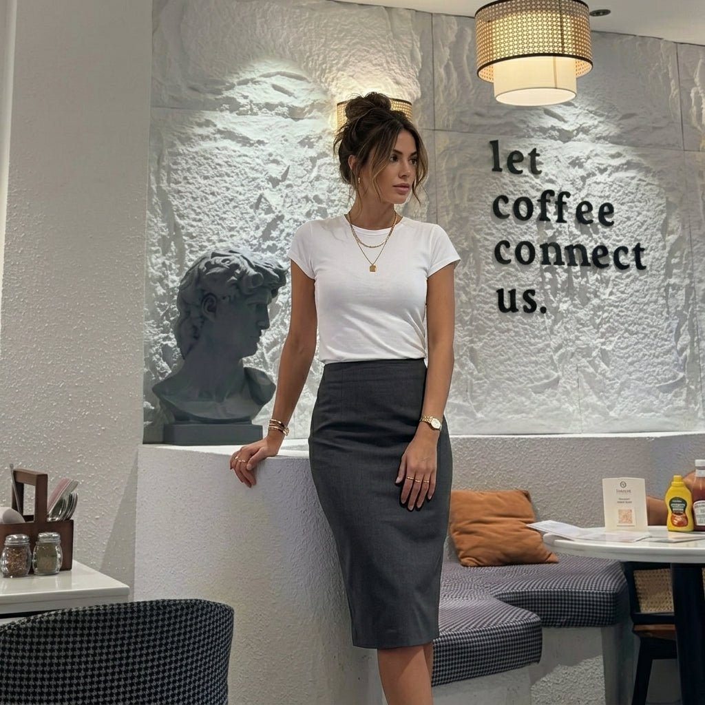 LUXE DIVA Plain Pencil Skirt for Women - LUXE DIVALUXE DIVA Plain Pencil Skirt for WomenLUXE DIVALUXE DIVAPntyPencilSkirtChar8-10LUXE DIVA Plain Pencil Skirt for Women8-10Charcoal