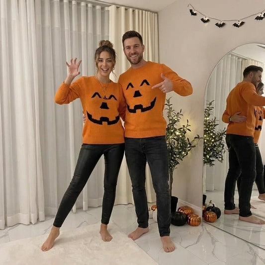 LUXE DIVA unisex Halloween Pumpkin Face Knitted Jumper Black Orange Long Sleeve Sweater UK 8-22 - LUXE DIVALUXE DIVA unisex Halloween Pumpkin Face Knitted Jumper Black Orange Long Sleeve Sweater UK 8-22LUXE DIVALUXE DIVAPumkinJumpORangeSMLUXE DIVA unisex Halloween Pumpkin Face Knitted Jumper Black Orange Long Sleeve Sweater UK 8-228-10Orange
