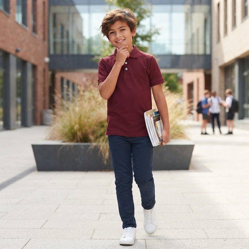 LUXE DIVA Unisex Polo Shirts Kids Boys Girls Adults School PE Sports Summer Uniform - LUXE DIVALUXE DIVA Unisex Polo Shirts Kids Boys Girls Adults School PE Sports Summer UniformLUXE DIVALUXE DIVALUXE DIVA Unisex Polo Shirts Kids Boys Girls Adults School PE Sports Summer Uniform3-4 yearsMAROON