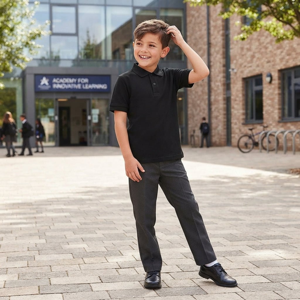 LUXE DIVA Unisex Polo Shirts Kids Boys Girls Adults School PE Sports Summer Uniform - LUXE DIVALUXE DIVA Unisex Polo Shirts Kids Boys Girls Adults School PE Sports Summer UniformLUXE DIVALUXE DIVALUXE DIVA Unisex Polo Shirts Kids Boys Girls Adults School PE Sports Summer Uniform3-4 yearsBlack