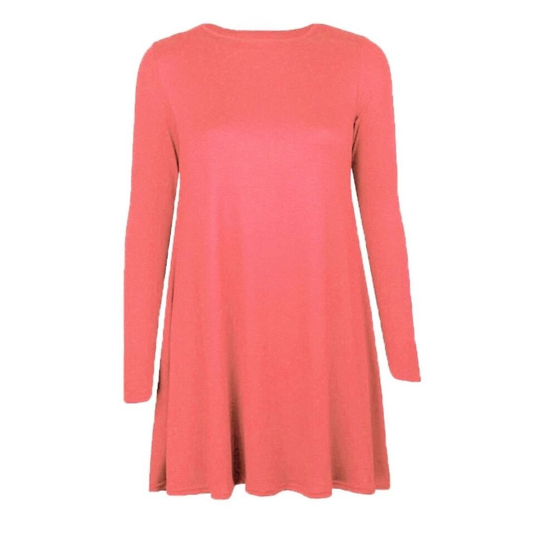 LUXE DIVA WOMEN LADIES LONG SLEEVE SWING DRESS FLARED A LINE SKATER DRESS TOP SIZE 8 - 26 - LUXE DIVALUXE DIVA WOMEN LADIES LONG SLEEVE SWING DRESS FLARED A LINE SKATER DRESS TOP SIZE 8 - 26Swing DressLUXE DIVALUXE DIVALSSwinDressCoralSMLUXE DIVA WOMEN LADIES LONG SLEEVE SWING DRESS FLARED A LINE SKATER DRESS TOP SIZE 8 - 268 - 10coral