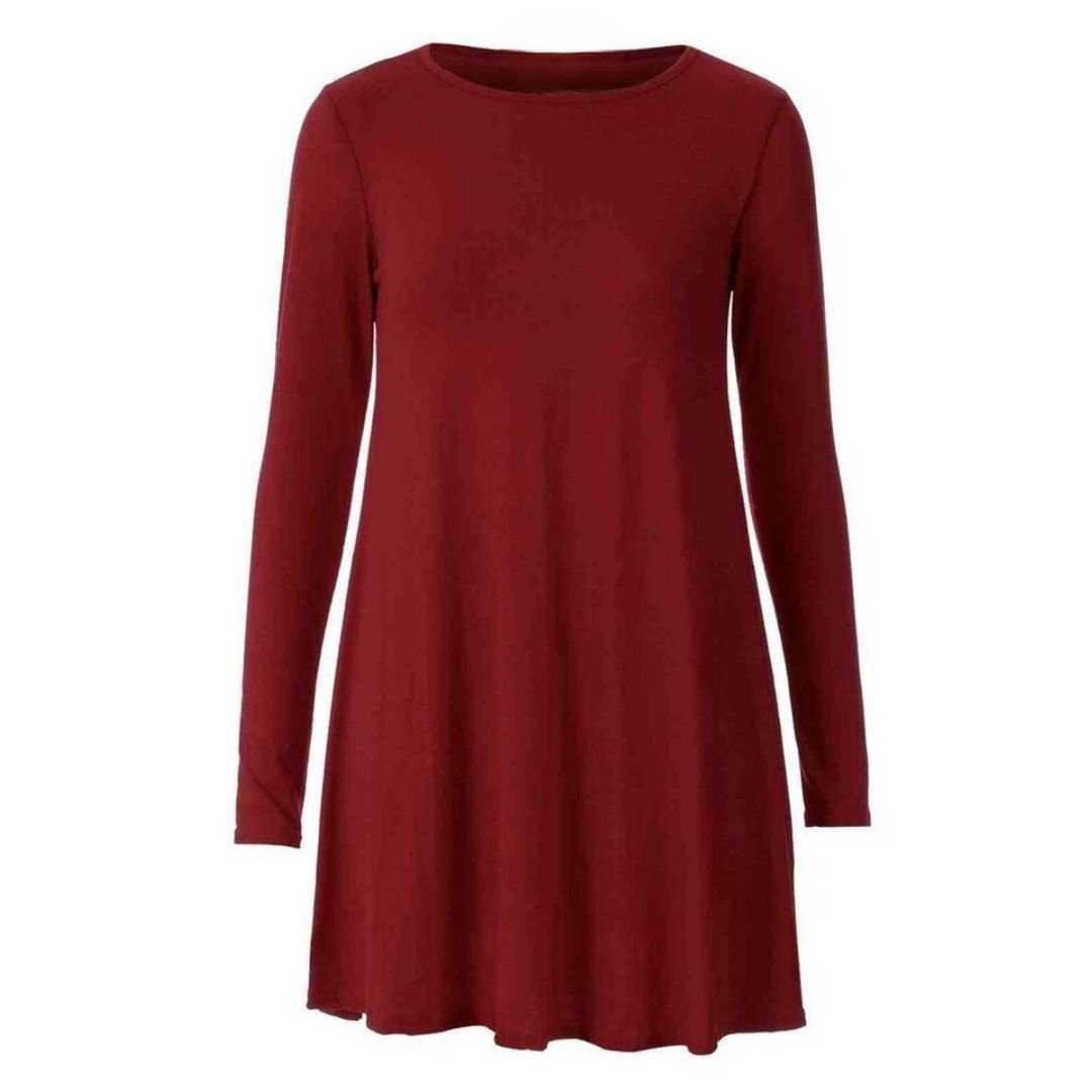LUXE DIVA WOMEN LADIES LONG SLEEVE SWING DRESS FLARED A LINE SKATER DRESS TOP SIZE 8 - 26 - LUXE DIVALUXE DIVA WOMEN LADIES LONG SLEEVE SWING DRESS FLARED A LINE SKATER DRESS TOP SIZE 8 - 26Swing DressLUXE DIVALUXE DIVALSSwinDressWineSMLUXE DIVA WOMEN LADIES LONG SLEEVE SWING DRESS FLARED A LINE SKATER DRESS TOP SIZE 8 - 268 - 10wine