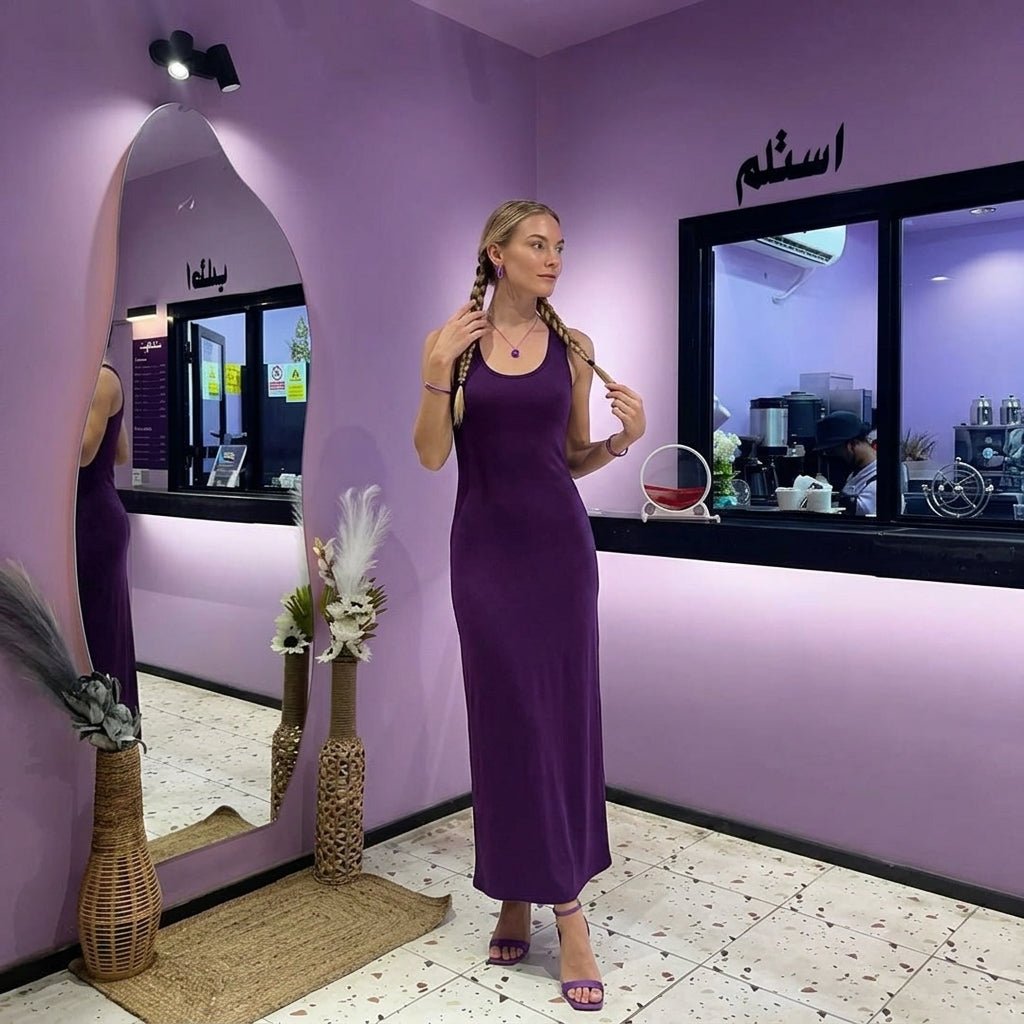Luxe Diva Women Racerback Maxi Dress - LUXE DIVALuxe Diva Women Racerback Maxi DressWomen Racerback Maxi DressLUXE DIVALUXE DIVASLRBMaxiDresPurpleSMLuxe Diva Women Racerback Maxi DressSMPurple
