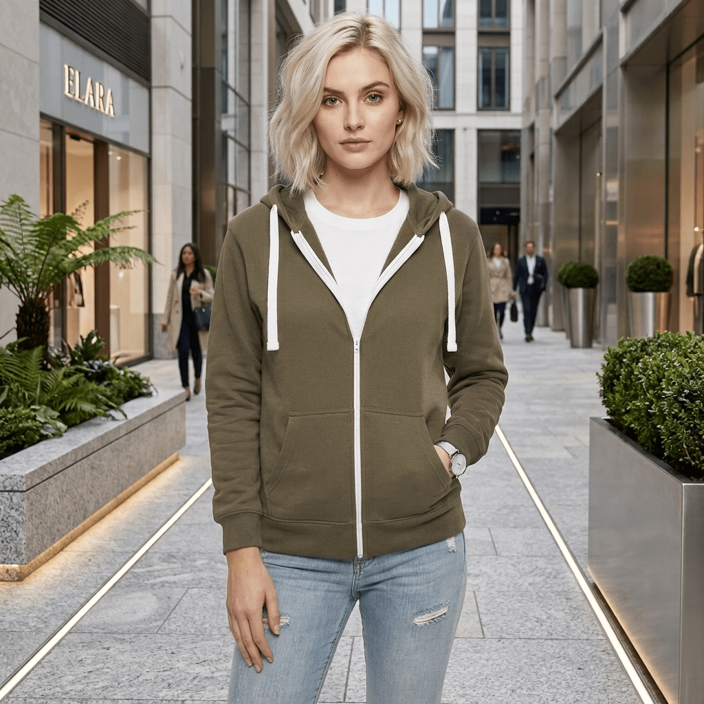 LUXE DIVA Women's Fleece Zip Hoodie Hooded Sweatshirt Jacket UK S-5XL - LUXE DIVALUXE DIVA Women's Fleece Zip Hoodie Hooded Sweatshirt Jacket UK S-5XLHoodieLUXE DIVALUXE DIVALDWoZipHodiKhakiSLUXE DIVA Women's Fleece Zip Hoodie Hooded Sweatshirt Jacket UK S-5XLSKhaki
