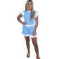 LUXE DIVA Womens Frill Contrast Panel Co ord Set Ribbed Tops and Drawstring Shorts Summer Tracksuit - LUXE DIVALUXE DIVA Womens Frill Contrast Panel Co ord Set Ribbed Tops and Drawstring Shorts Summer TracksuitCO - ORD SETLUXE DIVALUXE DIVACntrstFrilSlvShrtSetSBlueSMLUXE DIVA Womens Frill Contrast Panel Co ord Set Ribbed Tops and Drawstring Shorts Summer TracksuitSMSky Blue