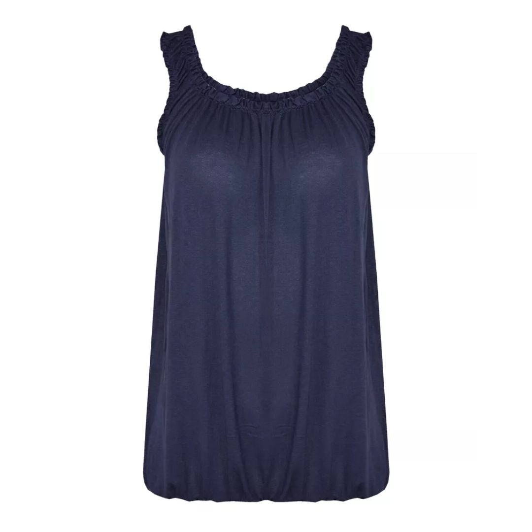 LUXE DIVA Women’s Gathered Round Scoop Neckline Swing Trim Sleeveless Plain Tank Top Wide Straps Ladies Elastic Bubble Hem Summer Camisole Baggy Vest Blouse Top - LUXE DIVALUXE DIVA Women’s Gathered Round Scoop Neckline Swing Trim Sleeveless Plain Tank Top Wide Straps Ladies Elastic Bubble Hem Summer Camisole Baggy Vest Blouse TopTank TopLUXE DIVALUXE DIVASLBubbleVestBlk8-14LUXE DIVA Women’s Gathered Round Scoop Neckline Swing Trim Sleeveless Plain Tank Top Wide Straps Ladies Elastic Bubble Hem 