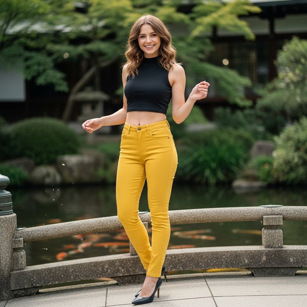 LUXE DIVA Women’s High - Waisted Skinny Jeggings – Stretchable Plain Black Denim Leggings with Pockets, Slim Fit Jeans Pants for Ladies & Girls, Size 8 - 22 - LUXE DIVALUXE DIVA Women’s High - Waisted Skinny Jeggings – Stretchable Plain Black Denim Leggings with Pockets, Slim Fit Jeans Pants for Ladies & Girls, Size 8 - 22Jegging JeansLUXE DIVALUXE DIVASPktJeggingYellow8-10LUXE DIVA Women’s High - Waisted Skinny Jeggings – Stretchable Plain Black Denim Leggings with Pockets, Slim Fit Jeans Pants