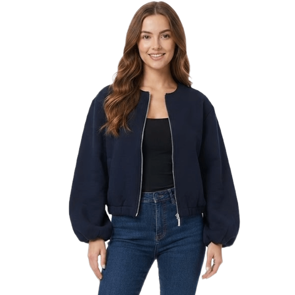 LUXE DIVA Women’s Italian Style Balloon Sleeve Bomber Jacket with Pockets | One Size UK S-XL - LUXE DIVALUXE DIVA Women’s Italian Style Balloon Sleeve Bomber Jacket with Pockets | One Size UK S-XLJacketLUXE DIVALUXE DIVALDLSBomberJktNavy1SLUXE DIVA Women’s Italian Style Balloon Sleeve Bomber Jacket with Pockets | One Size UK S-XLOne sizeNavy