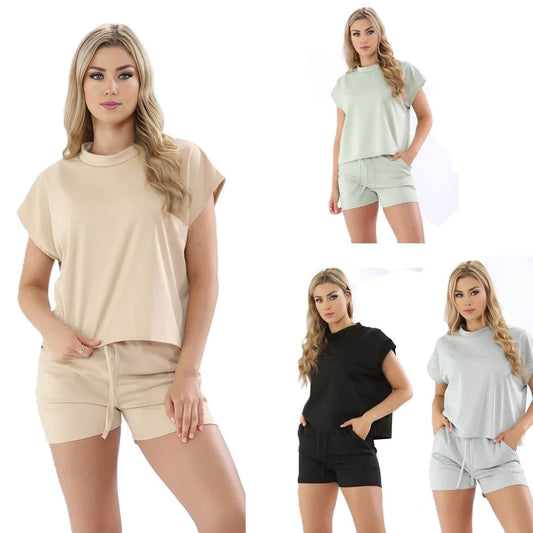 LUXE DIVA Womens Ladies Short Sleeve Boxy Lounge Wear Tracksuit Shorts Set Comfy Two Piece - LUXE DIVALUXE DIVA Womens Ladies Short Sleeve Boxy Lounge Wear Tracksuit Shorts Set Comfy Two PieceLounge Wear TracksuitLUXE DIVALUXE DIVASSBoxyShrtSetBeigeSMLUXE DIVA Womens Ladies Short Sleeve Boxy Lounge Wear Tracksuit Shorts Set Comfy Two PieceSMBeige