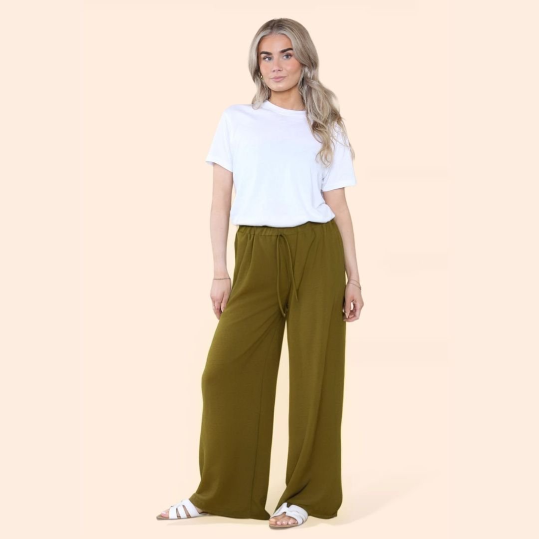 LUXE DIVA Womens Ladies Wide Leg Drawstring Palazzo Bottom Trouser Pant - LUXE DIVALUXE DIVA Womens Ladies Wide Leg Drawstring Palazzo Bottom Trouser PantLADIES WIDE LEG DRAWSTRING PLAZZOLUXE DIVALUXE DIVAPopcornPlazzoKhakiSMLUXE DIVA Womens Ladies Wide Leg Drawstring Palazzo Bottom Trouser Pant8 - 10Khaki