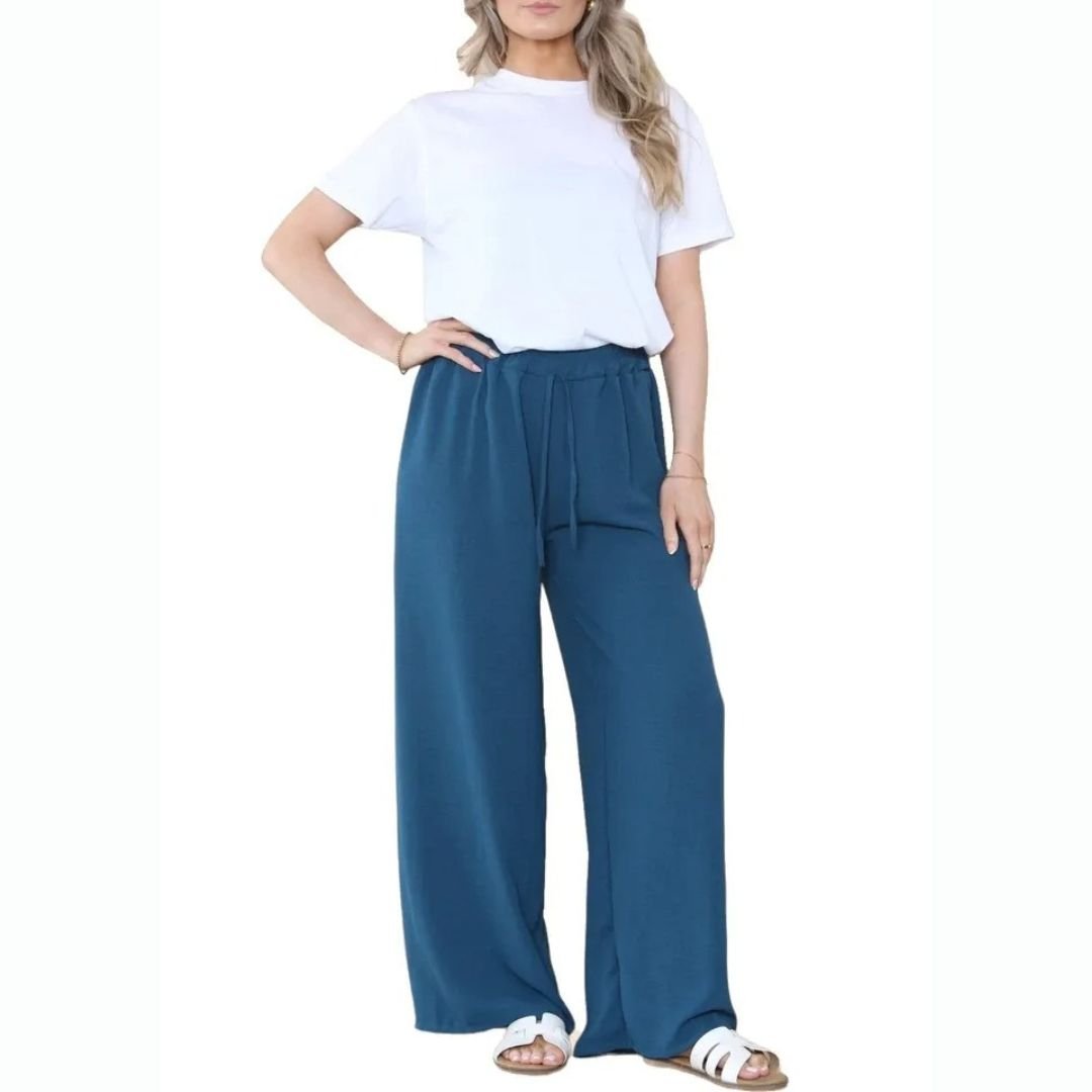 LUXE DIVA Womens Ladies Wide Leg Drawstring Palazzo Bottom Trouser Pant - LUXE DIVALUXE DIVA Womens Ladies Wide Leg Drawstring Palazzo Bottom Trouser PantLADIES WIDE LEG DRAWSTRING PLAZZOLUXE DIVALUXE DIVAPopcornPlazzoTealSMLUXE DIVA Womens Ladies Wide Leg Drawstring Palazzo Bottom Trouser Pant8 - 10teal