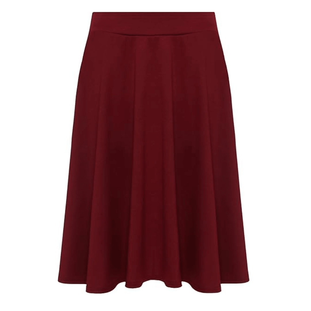 LUXE DIVA Women's Plus Size Flared Skater Skirt – Plain, Stretchy, Elastic Waist Casual Short Skirt for Ladies – UK Sizes 14 to 28 Summer Wear - LUXE DIVALUXE DIVA Women's Plus Size Flared Skater Skirt – Plain, Stretchy, Elastic Waist Casual Short Skirt for Ladies – UK Sizes 14 to 28 Summer WearSkirtLUXE DIVALUXE DIVAKneeSktrSkrtWine14LUXE DIVA Women's Plus Size Flared Skater Skirt – Plain, Stretchy, Elastic Waist Casual Short Skirt for Ladies – UK Sizes 14 to 28 Summer Wear14wine