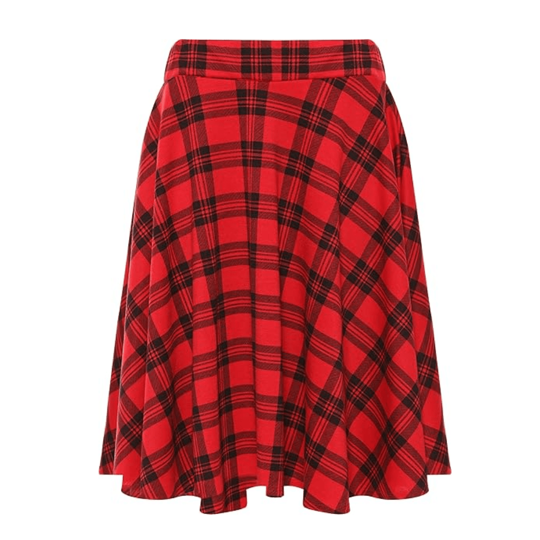 LUXE DIVA Women’s Plus Size Flared Skirt - LUXE DIVALUXE DIVA Women’s Plus Size Flared SkirtSkirtLUXE DIVALUXE DIVAKneeSktrSkrtTarRed14LUXE DIVA Women’s Plus Size Flared Skirt14Tartan Red