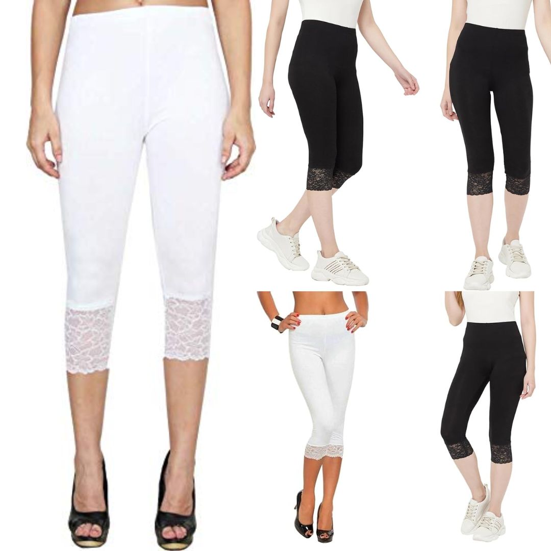 LUXE DIVA Women's Plus Size Lace Trim Capri Leggings Stretch Crop Leggings Summer Tights PantsS - 3XL - LUXE DIVALUXE DIVA Women's Plus Size Lace Trim Capri Leggings Stretch Crop Leggings Summer Tights PantsS - 3XLCapri pantLUXE DIVALUXE DIVA3/4LaceTrimLeggWhiteSMLUXE DIVA Women's Plus Size Lace Trim Capri Leggings Stretch Crop Leggings Summer Tights PantsS - 3XL8 - 10White