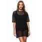 LUXE DIVA Womens Round Neck Sheer Mesh Top Ladies Short Sleeve Tunic Baggy T-Shirt Dress - LUXE DIVALUXE DIVA Womens Round Neck Sheer Mesh Top Ladies Short Sleeve Tunic Baggy T-Shirt DressTunic DressLUXE DIVALUXE DIVASSOvrSizTshirtBlk8-10LUXE DIVA Womens Round Neck Sheer Mesh Top Ladies Short Sleeve Tunic Baggy T-Shirt Dress8 - 10Black