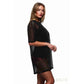 LUXE DIVA Womens Round Neck Sheer Mesh Top Ladies Short Sleeve Tunic Baggy T-Shirt Dress - LUXE DIVALUXE DIVA Womens Round Neck Sheer Mesh Top Ladies Short Sleeve Tunic Baggy T-Shirt DressTunic DressLUXE DIVALUXE DIVASSOvrSizTshirtBlk8-10LUXE DIVA Womens Round Neck Sheer Mesh Top Ladies Short Sleeve Tunic Baggy T-Shirt Dress8 - 10Black